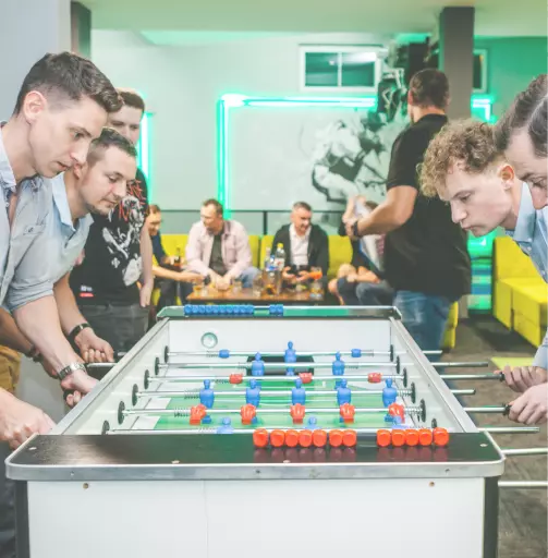 Table football at the office